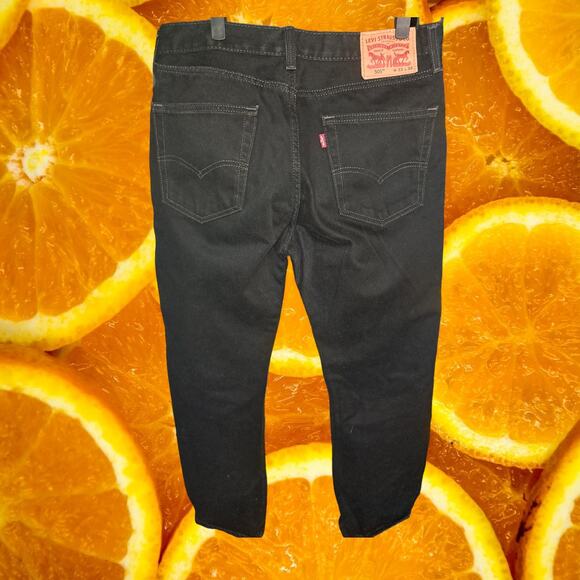 Levi's 505 Black Straight Leg Jeans‎ Size 33x32 - Picture 4 of 5